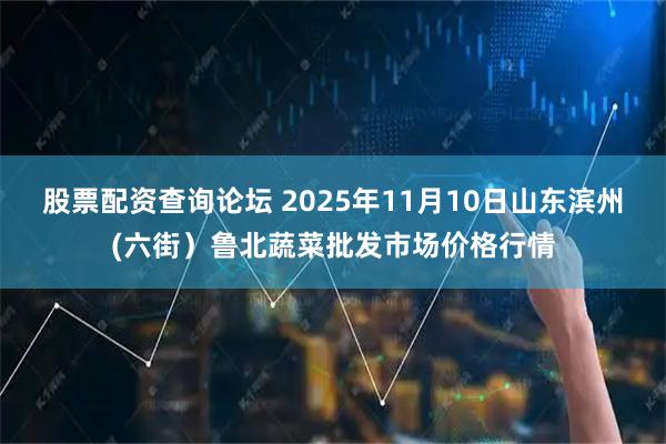 股票配资查询论坛 2025年11月10日山东滨州(六街）鲁北蔬菜批发市场价格行情