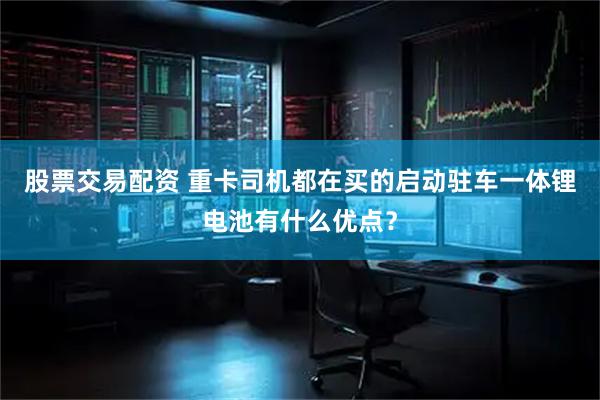 股票交易配资 重卡司机都在买的启动驻车一体锂电池有什么优点？