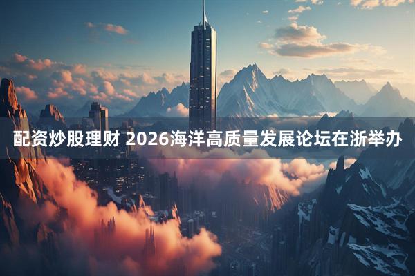 配资炒股理财 2026海洋高质量发展论坛在浙举办